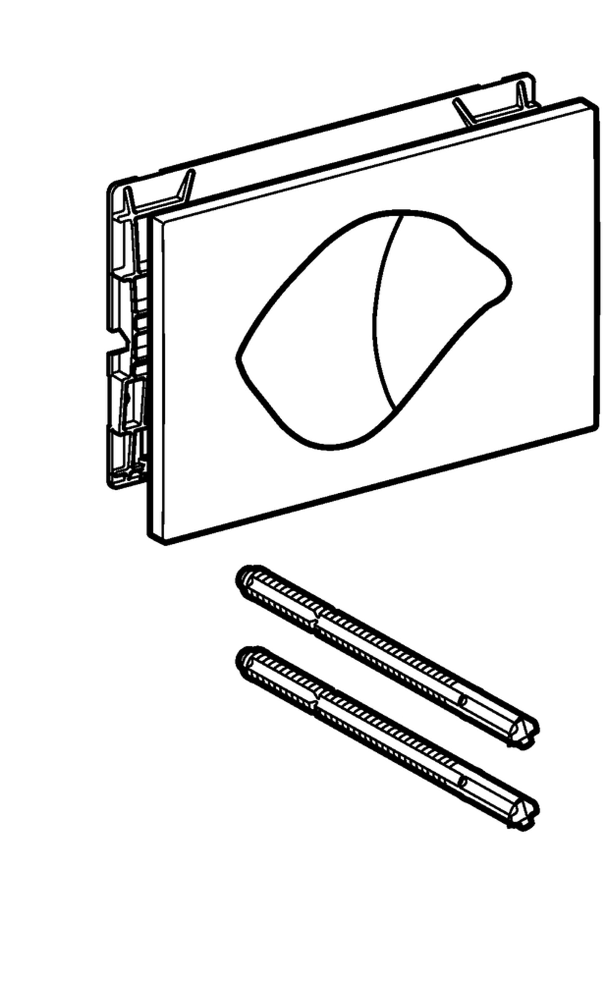 IDO 69078-00 Tryckknapp Matt Krom - Dubbelspolning - RSK 7907952