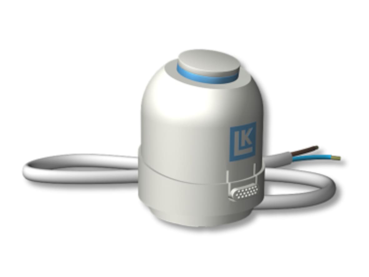 LK Avstängningsventil 230V AC NC-ställdon Vit - RSK 2418121