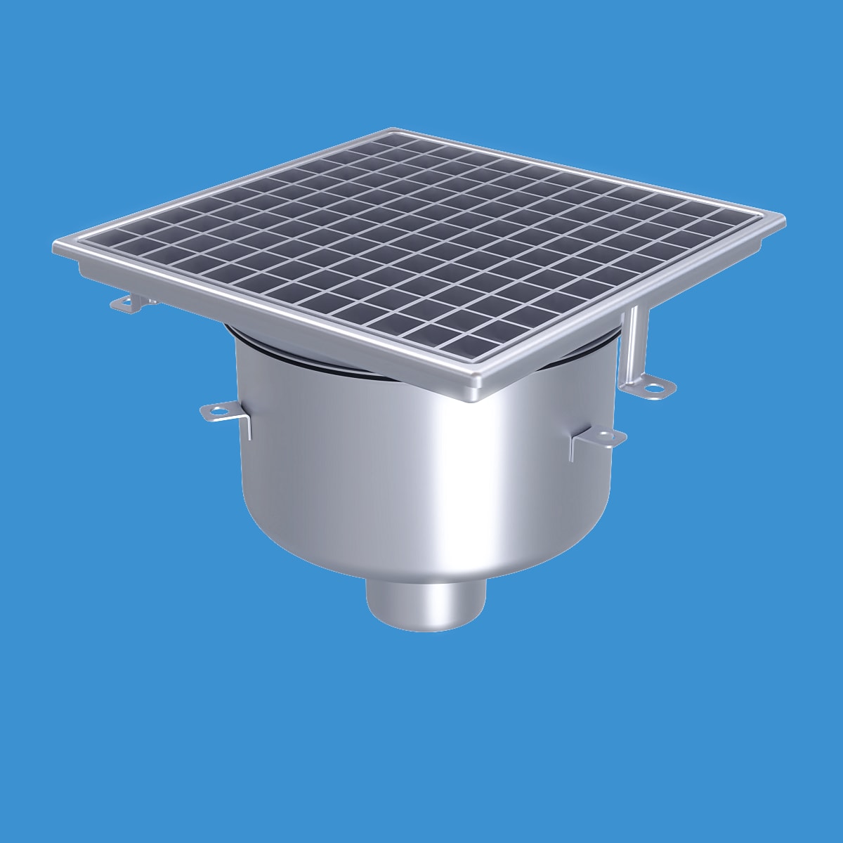 FURO Golvbrunn 142 75mm Syrafast Rostfri - Flöde 3.1l/s - RSK 7115124