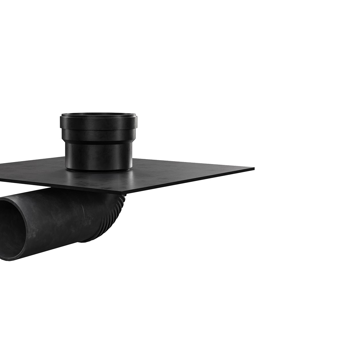 Knappens PEH 75mm Ljuddämpande Vinklad Avloppsanslutning - RSK 3032321