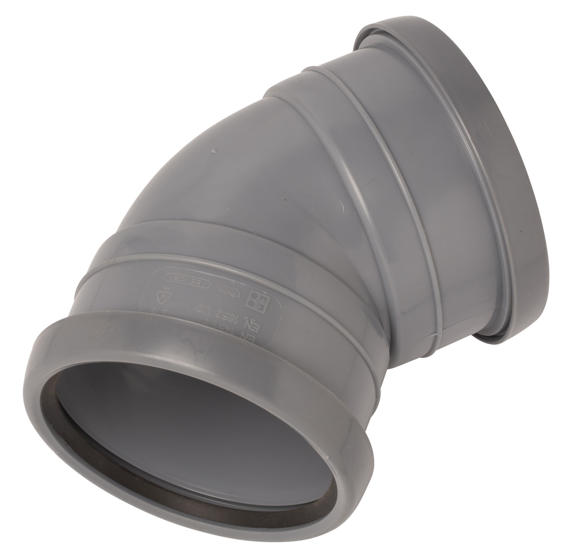 Nordic PP-Böj 110x45 mm med Muffar - Avlopp - RSK 2832055