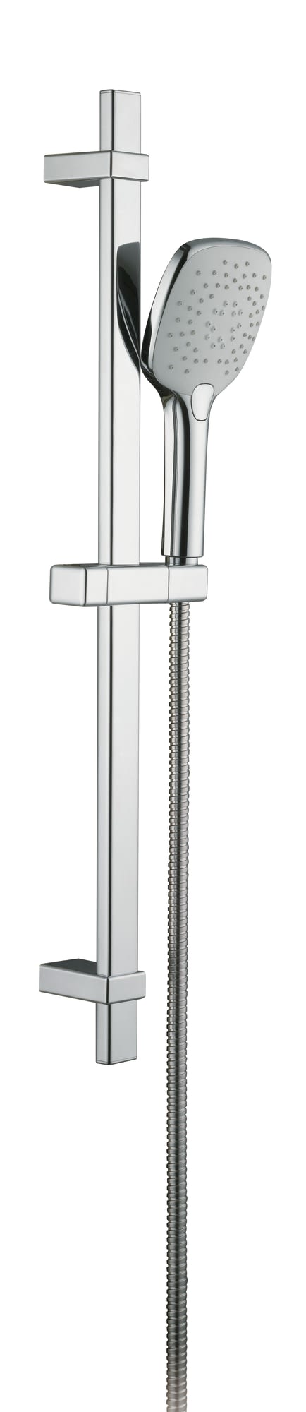 DEMO Alterna Duschset Square S1 med 3-strålig handdusch - Krom/Vit