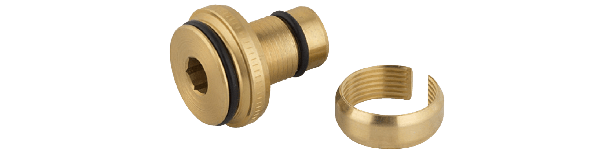 Kopplingssats för PE-X-, PE-RT-, PB- och multilayer-rör 16 mm, mässing