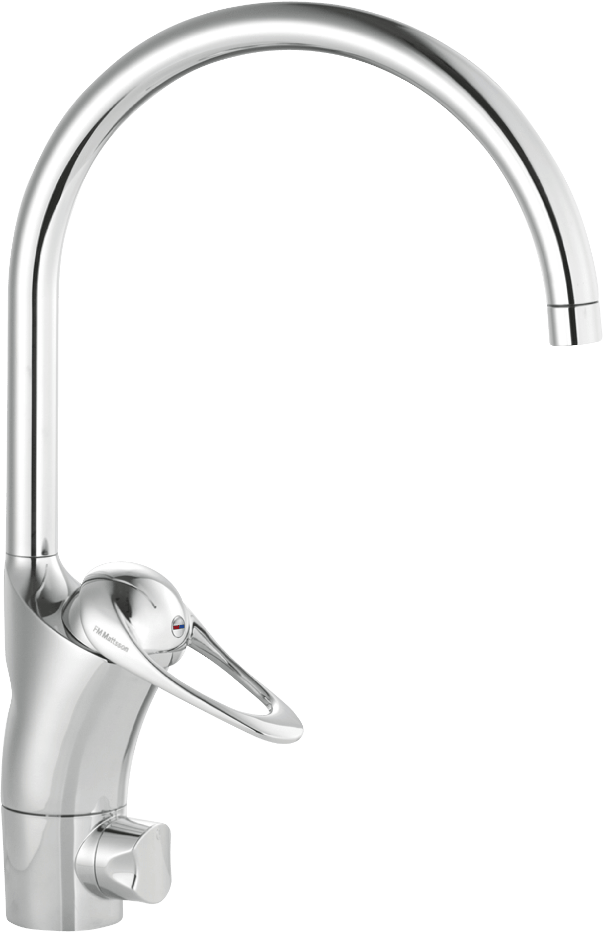 FM Mattsson 9000E II Köksblandare, förkromad, högpip, med maskinavstängning