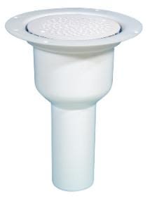 Golvbrunn Brage 75 mm med klinkerram och automatisk klämring