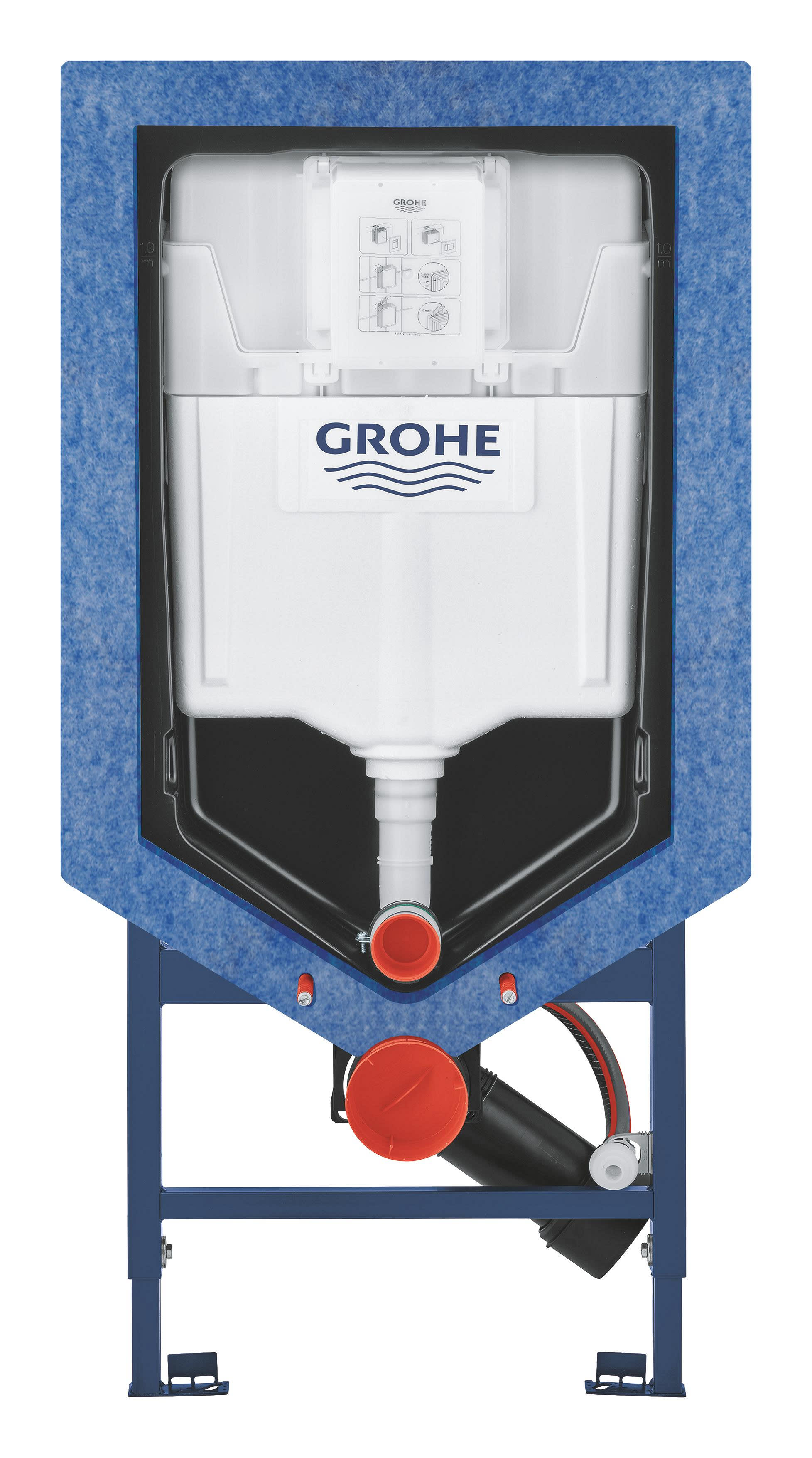 GROHE Rapid SL WC-fixtur med läckagebox och cistern, 1,13 m