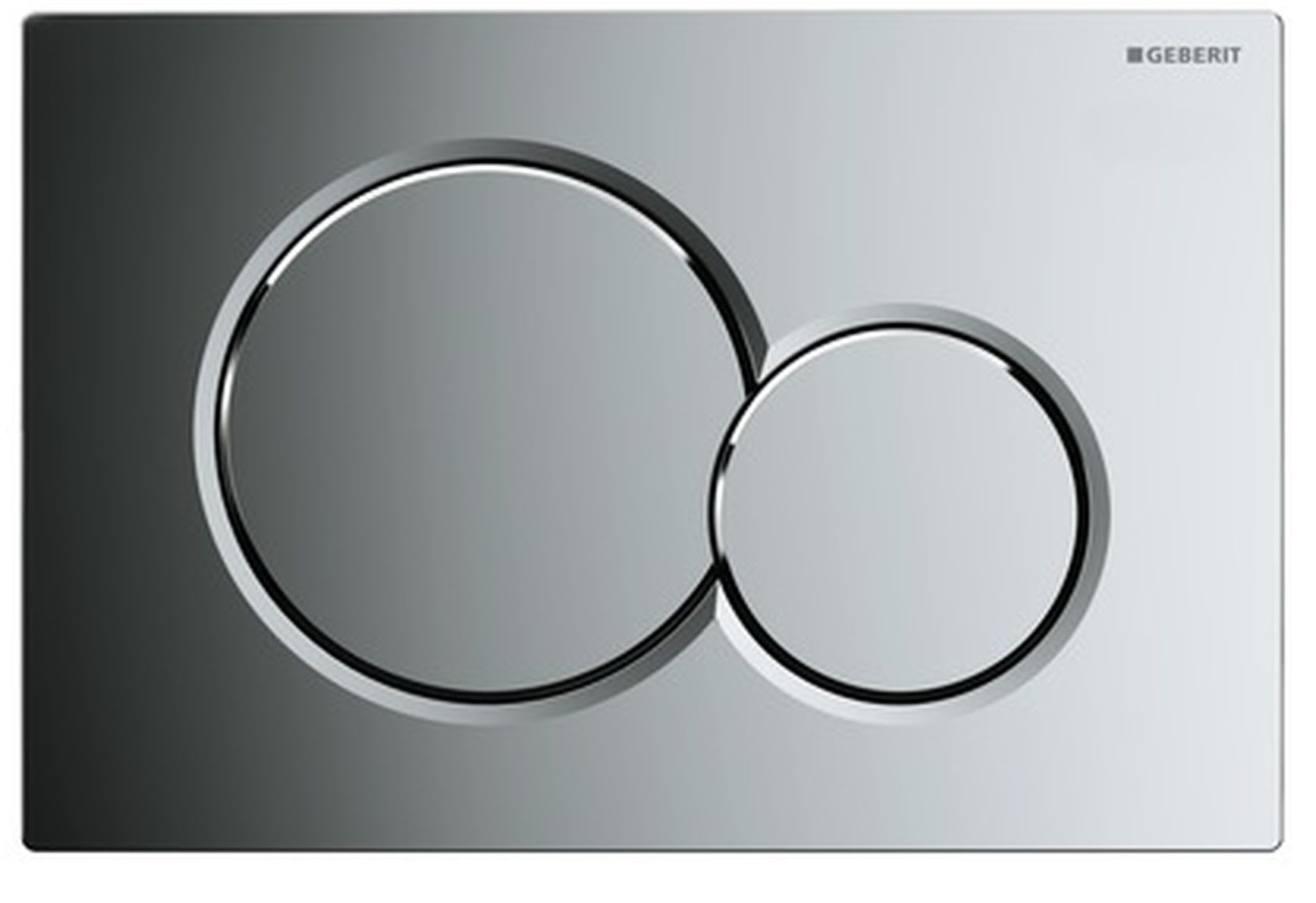 Geberit Sigma01 dubbelspolplatta för WC, förkromad, rund design