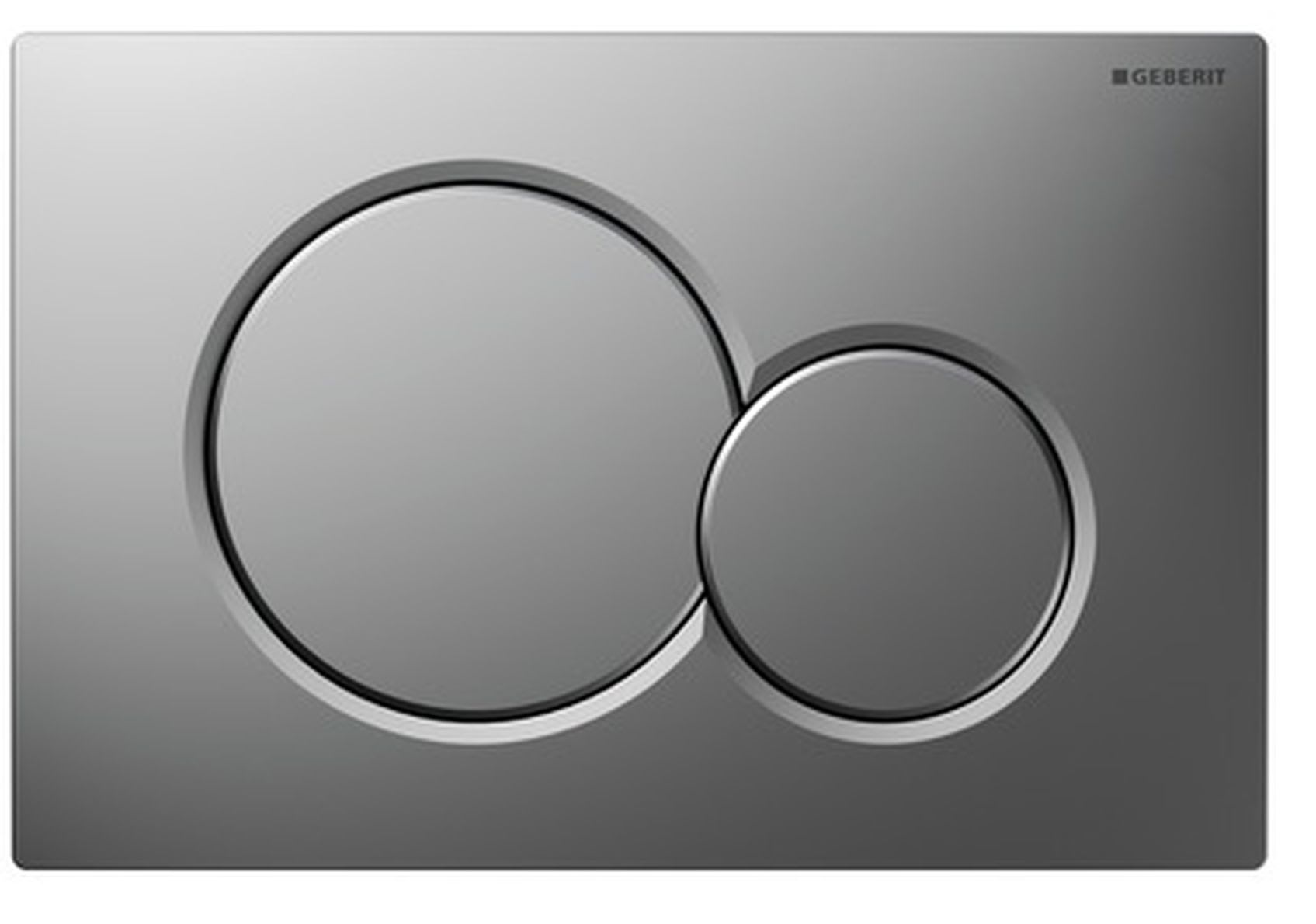 Geberit Sigma01 spolplatta för dubbelspolning, matt krom, Round 245x164mm
