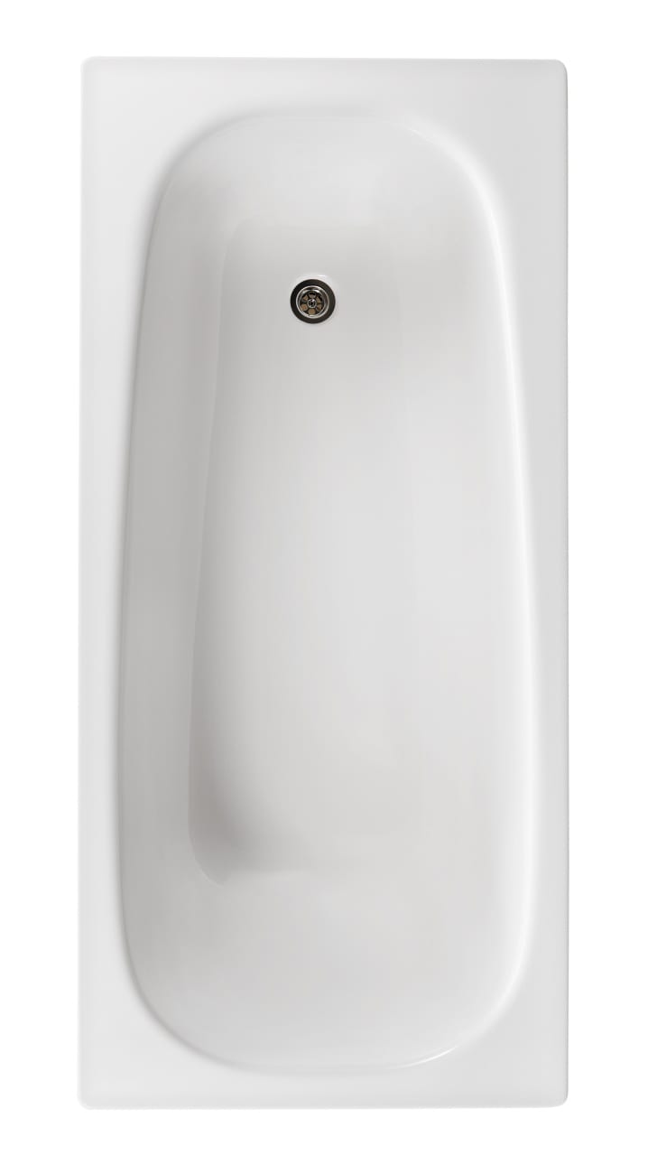 Gustavsberg 1400 Badkar FRONTLÖST 1400x700mm utan fotställning, vit emaljerad stålplåt