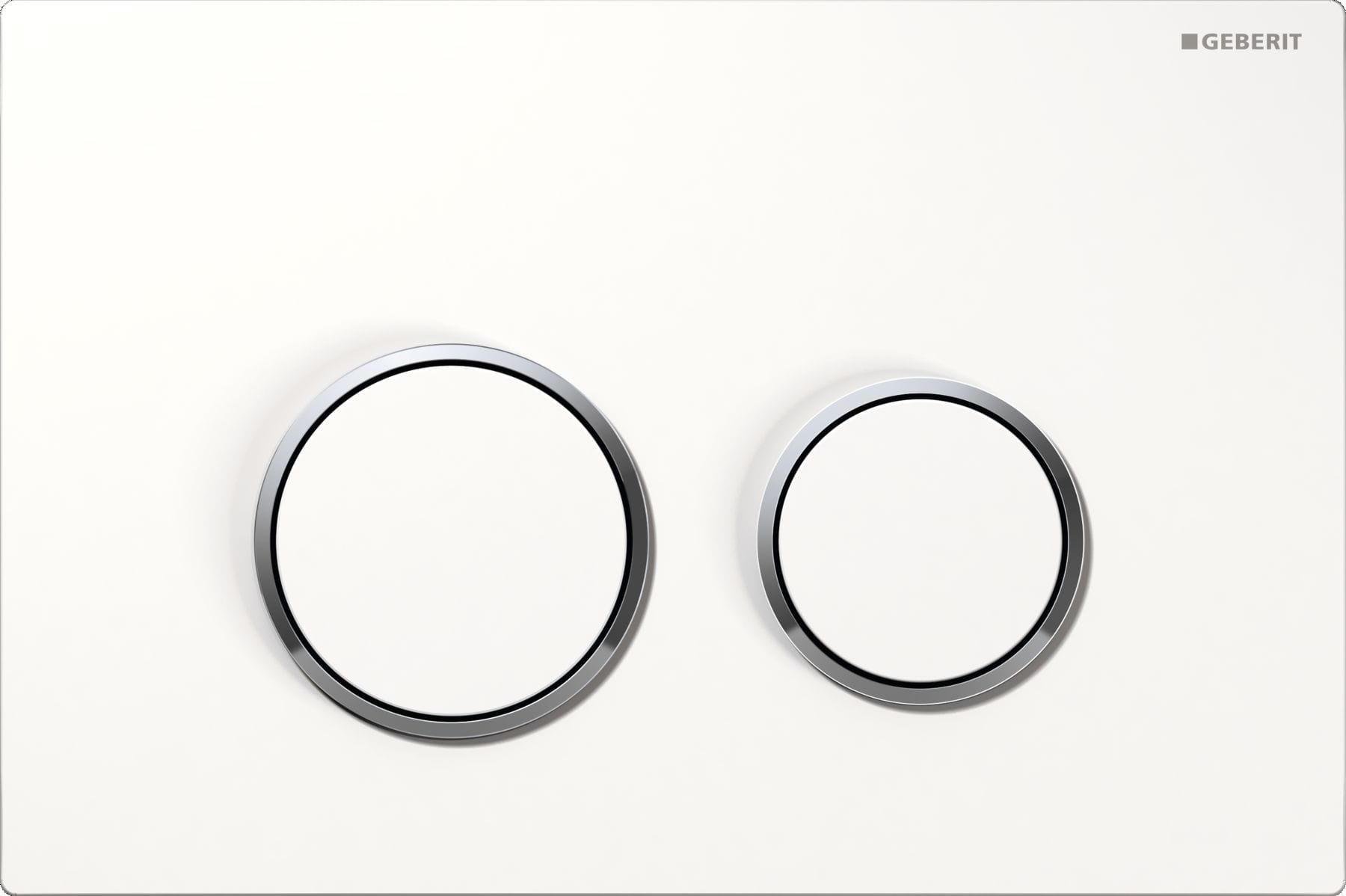 Geberit Omega20 Vit Tryckplatta för Dubbelspolning, Rund Design