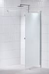 Alterna Lusso Duschvägg 90 cm Frostat Glas Aluminiumram - RSK 7377169
