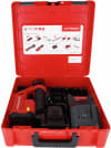 ROMAX Compact III pressmaskin sidan med 1x2Ah batterienhet