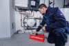 Rothenberger RP 50-S testpump — närbild på tryckmätare