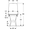 Ifö Spira 6262 Rimfree Golvstående Toalettstol - Hygienisk Design - RSK 7796165 bild 3