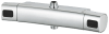 FM Mattsson Siljan Termostat Duschblandare — framifrån med krom finish, RSK 8351012