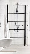 Alterna DUSCHHÖRNA LUSSO BLACK CHESS 90X90 KLARGLAS MED RUTMÖSTER RSK 7333577