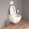 Duravit Starck3 WC-skål från sidan med Softclose-sits monterad