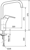 FM Mattsson Siljan Köksblandare Krom RSK 8310411 – detalj