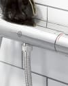 Duschblandare Nya Nautic - termostat c/c 160mm, krom, automatisk hetvattenspärr – sidovy
