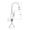 Tapwell ARM185 Köksblandare med Utdragbar Pip Grafit RSK 8311674 – sidovy