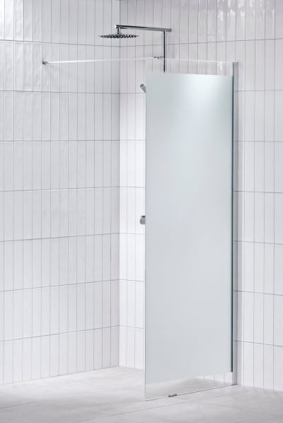 Alterna Duschvägg 100 cm Justerbar Frostat Glas - Aluminium - RSK 7377170