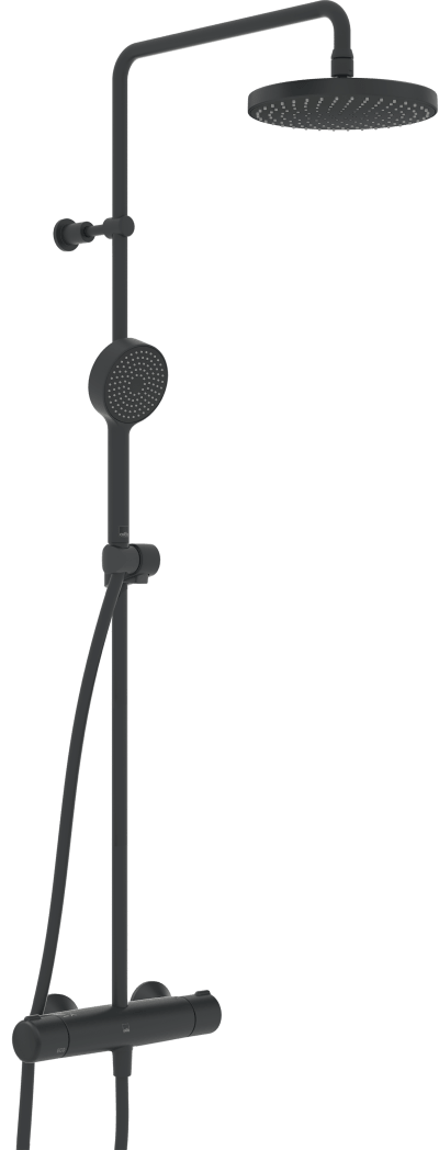 Oras Nova Rain 7402-33 Takduschset Ø200mm Matt Svart - RSK 8283130