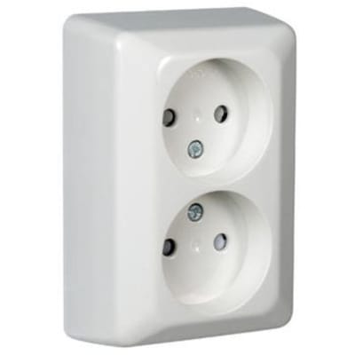 CARAT VÄGGUTTAG ELKO QVIK 2-V OJORD UTP - Vägguttag 2-vägs | RSK 332434