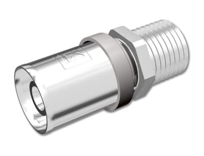 LK PressPex AX16 x R20 Rak Koppling - Förnicklad Mässing - RSK 1888505