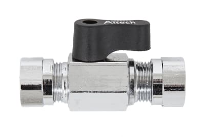 Altech Minikulventil - Förkromad Mässing 15x15 mm med Klämring | Ventiler Minikulventil | RSK 8547488