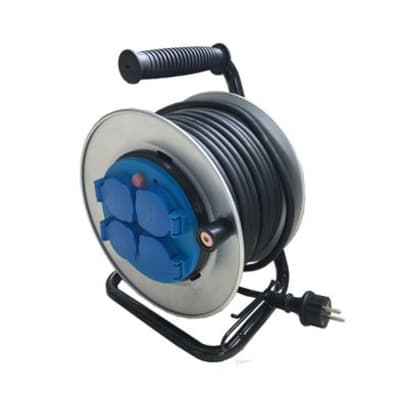 NOVIPRO Kabelvinda 25m 3x1,5mm² 4 uttag IP44 - Inomhus/Uto - 330320