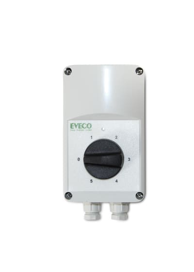 Eveco Transformator 5-Stegs 230V 0,8A - Varvtalsreglering - RSK 6729995