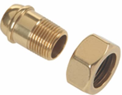 MMA N15R Rak Nippel - Mässing Krom - RSK 4819019