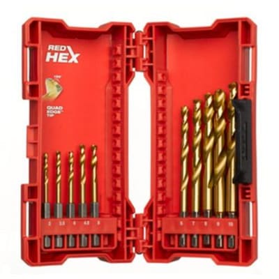 Milwaukee Metallborrset 10-pack 3-10 mm - Hexfäste - 328587