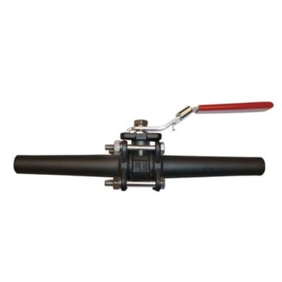 Stål kulventil 100 mm 3-delad PN64 - Svetsbar Ventil - 440665100
