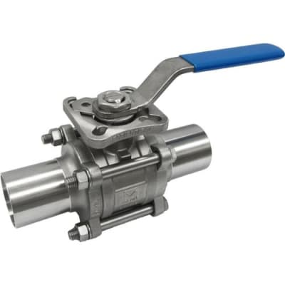 Altech 3-delad Professionell Kulventil 2012NDL DN40 - Lång Svetsände | Ventiler Kulventil | RSK [N