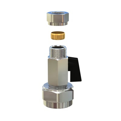 NoTap 137500S Rak Anslutning G15 G25 Ventil - Blockering - RSK 5085599