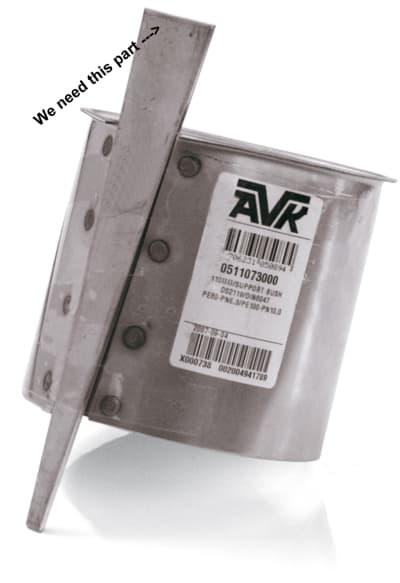 AVK Rostfri Stödhylsa 355mm PN10 - För PE-rör SDR17 - RSK 1866710