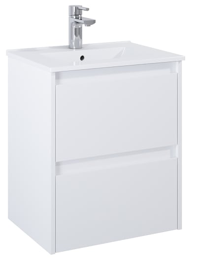 Alterna Luxor 50 Badkommod Vit Matt - 2 Lådor Eluttag - RSK 8845497