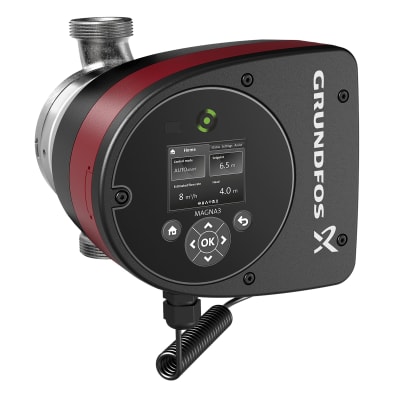 Grundfos Magna3 25-60 N 180 Cirkulationspump - Rostfri - RSK 5803235