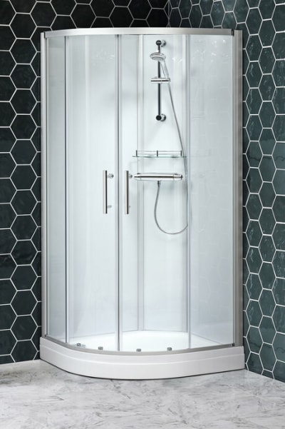 ALTERNA Duschkabin Lusso Express 90x90, 4 mm härdat glas, enkel montering, justerbara fötter