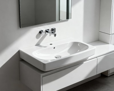 Handfat 80cm tvättställ porslin Alterna för konsol RSK 7606546