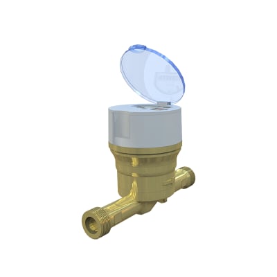 Flödes | vattenmätare
Ringkolvmätare R160 för kallvatten, modell AT 7420B25-6,3, mässing