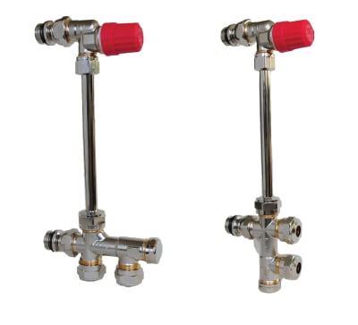 Danfoss RA-K-VB 2-rörs radiatorkoppel H=600 med kopplingar för 12 mm rör