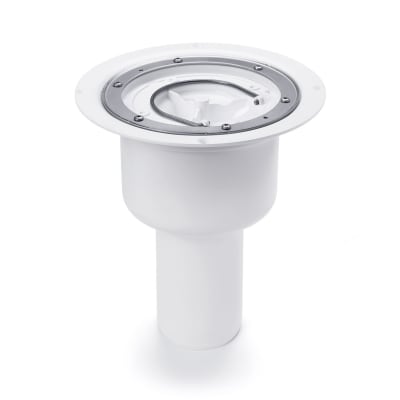 S-Serie Brage Golvbrunn 75 mm med rostfri klämring och bottenutlopp