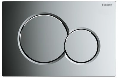 Geberit Sigma01 dubbelspolplatta för WC, förkromad, rund design