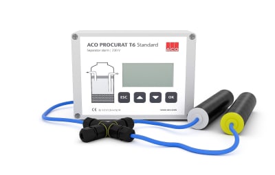 ACO PROCURAT T6-2 STD Avskiljarlarm 230 V med kapacitiv skiktgivare och högnivågivare