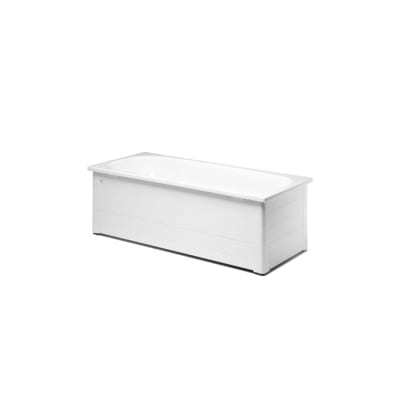 Badkarsfront 7414 - Helfrontsstativ, vit, 1400x700 mm, Pulverlackerad aluminium