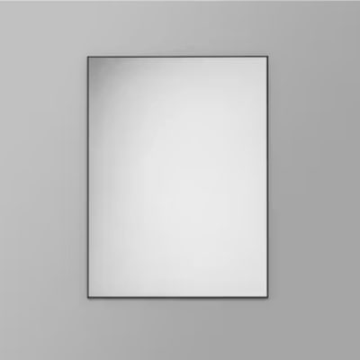 Alterna GAMMA Spegel med svart aluminiumram, raka kanter och hörn. 80x80 c