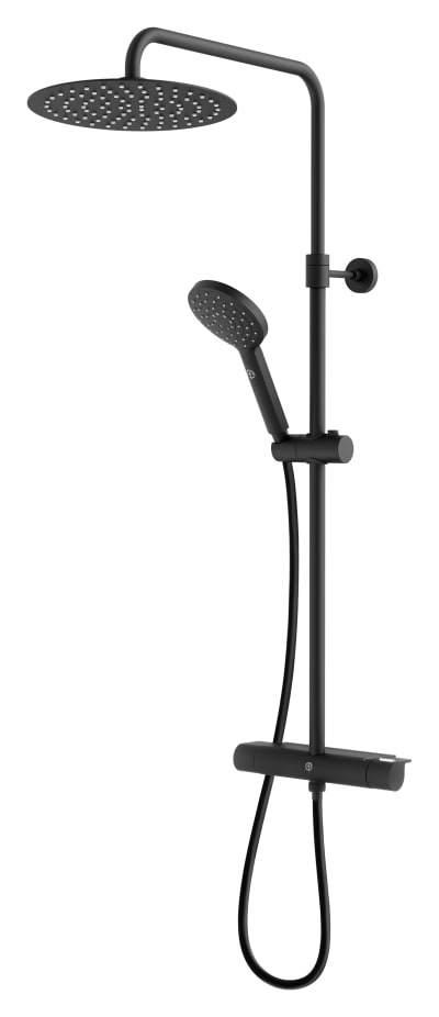 Gustavsberg ESTETIC Takdusch Matt svart c/c160mm RSK 8350199