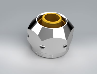 EZZE EZ PEX Halvkoppling förkromad 18X2,5xG20 m Kontätning RSK 2218082